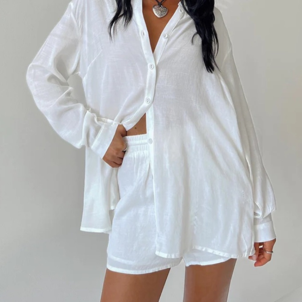 Princess Polly The Chloe Set White Shorts - Picture 4 of 14